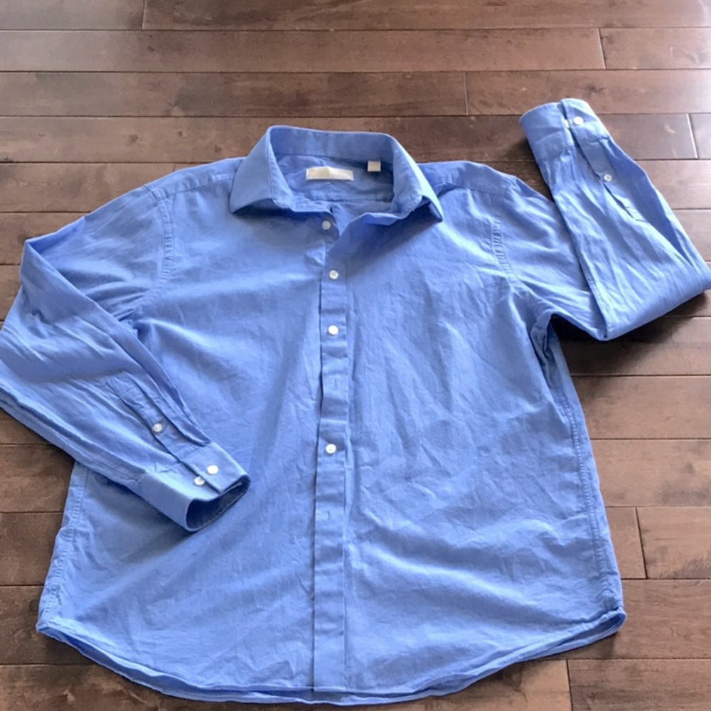 Michael Kors Men’s Dress Shirt- Size 17 (34/35)- Blue